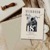 Minimalist Modern Simple Photo Wedding Invitation 招待状