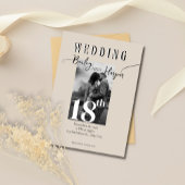 Minimalist Modern Simple Photo Wedding Invitation 招待状