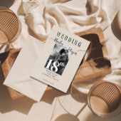 Minimalist Modern Simple Photo Wedding Invitation 招待状