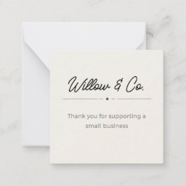 Minimalist Modern Small Business Thank You Card ノートカード