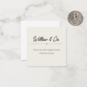 Minimalist Modern Small Business Thank You Card ノートカード (正面/裏面インサイチュ)