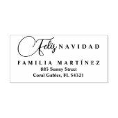 Minimalist Modern Spanish Feliz Navidad Address ラバースタンプ (インプリント)
