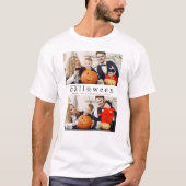 Minimalist Modern Spooky Happy Halloween 2 Photo Tシャツ (正面)