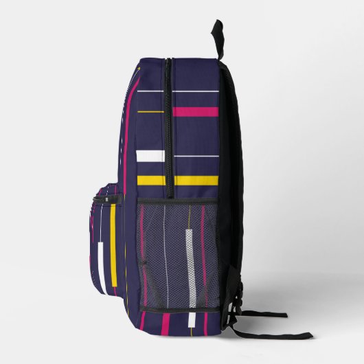Minimalist Modern Stripes Backpack プリントバックパック (右)