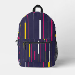 Minimalist Modern Stripes Backpack プリントバックパック