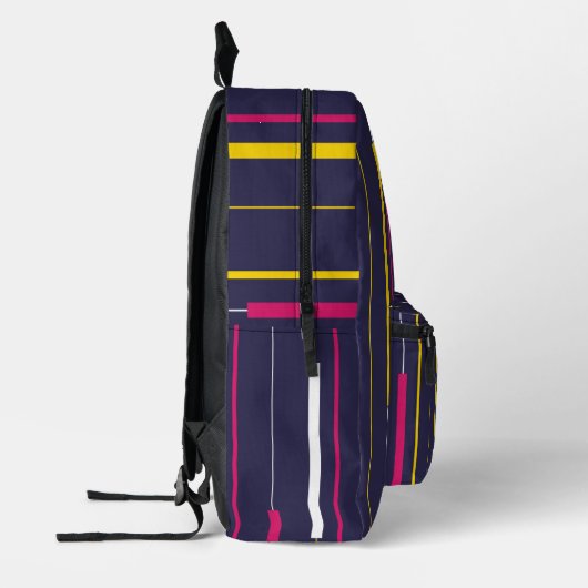 Minimalist Modern Stripes Backpack プリントバックパック (左)