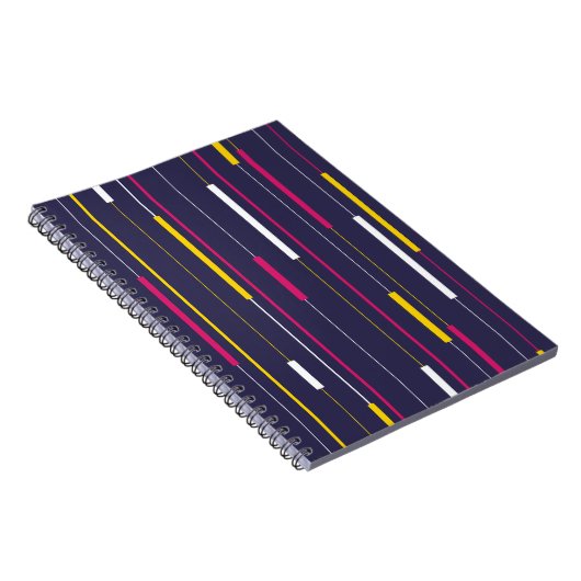 Minimalist Modern Stripes Spiral Notebook ノートブック (右側)