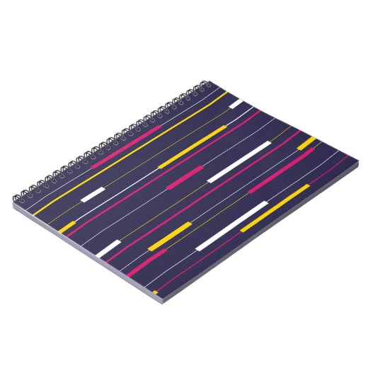 Minimalist Modern Stripes Spiral Notebook ノートブック (左側)