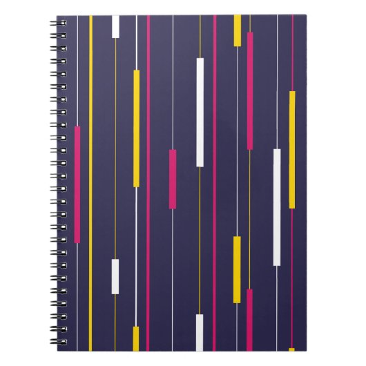 Minimalist Modern Stripes Spiral Notebook ノートブック (正面)