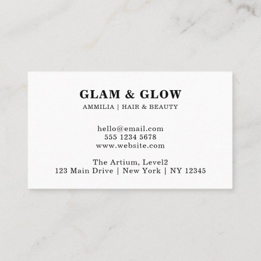 Minimalist Modern | Stylish Handwritten Reminder 予約カード (裏面)