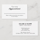 Minimalist Modern | Stylish Handwritten Reminder 予約カード (正面/裏面)