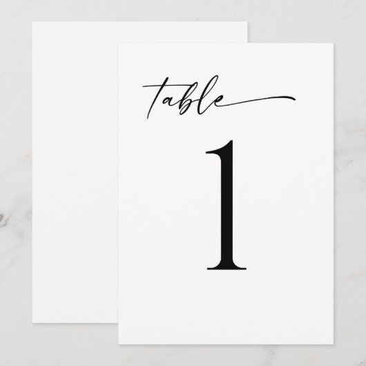 Minimalist Modern Table Number (正面/裏面)