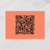 Minimalist Modern Tangerine Wedding Details エンクロージャーカード (裏面)