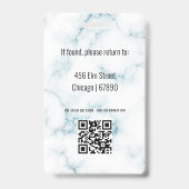 Minimalist Modern Teacher ID Card バッジ (裏面)