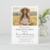 Minimalist Modern Typography Graduation Party 招待状 (スタンド正面)