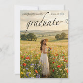 Minimalist Modern Typography Graduation Party 招待状 (裏面)