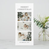 Minimalist Modern Typography Photo Merry Christmas シーズンカード (スタンド正面)