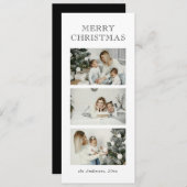 Minimalist Modern Typography Photo Merry Christmas シーズンカード (正面/裏面)