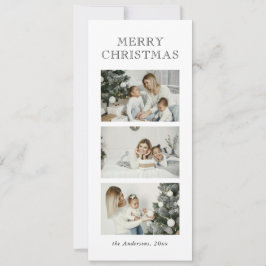 Minimalist Modern Typography Photo Merry Christmas シーズンカード