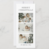 Minimalist Modern Typography Photo Red Christmas シーズンカード (正面)