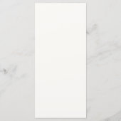 Minimalist Modern Typography Wedding Menu Card メニュー (裏面)