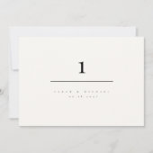 Minimalist Modern Typography Wedding Table Number 招待状 (正面)