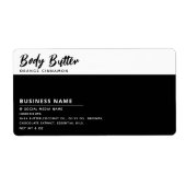 Minimalist modern typography white black label ラベル (正面)