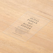 Minimalist Modern Wedding アクリル招待状 (レイダウン)