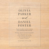 Minimalist Modern Wedding アクリル招待状 (正面)