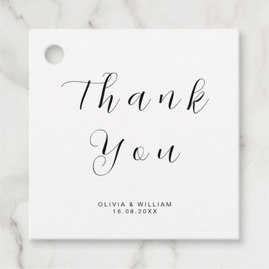 Minimalist Modern Wedding フェイバータグ (正面)