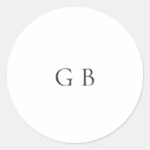 Minimalist Modern Wedding ラウンドシール (正面)