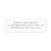 Minimalist Modern Wedding ラベル (正面)