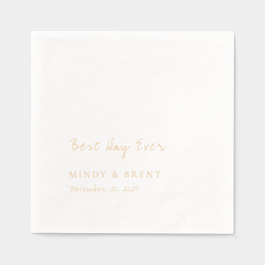 Minimalist Modern Wedding 箔ナプキン (正面)