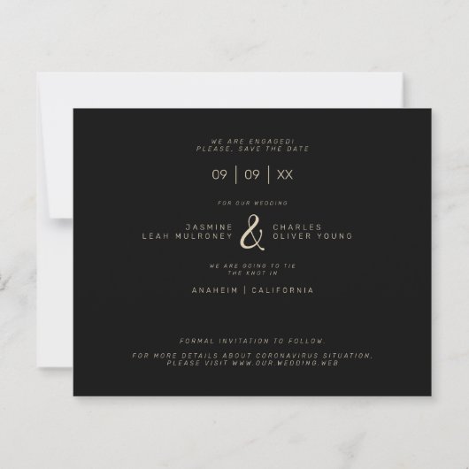 Minimalist Modern Wedding Collage Four Photos (裏面)