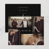 Minimalist Modern Wedding Collage Four Photos (正面/裏面)