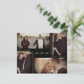 Minimalist Modern Wedding Collage Four Photos (スタンド正面)