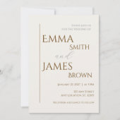 Minimalist Modern Wedding Invitation 招待状 (正面)