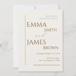 Minimalist Modern Wedding Invitation 招待状
