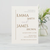 Minimalist Modern Wedding Invitation 招待状 (スタンド正面)