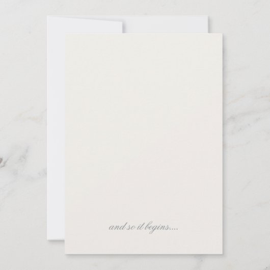 Minimalist Modern Wedding Invitation 招待状 (裏面)