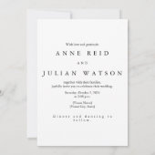 Minimalist Modern Wedding Invitation with a photo 招待状 (裏面)