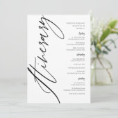 Minimalist Modern Wedding Itinerary Invitation 招待状 (スタンド正面)