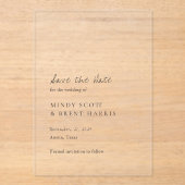 Minimalist Modern Wedding Save the Date アクリル招待状 (正面)