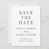 Minimalist Modern Wedding Save the Date セーブザデート (正面)