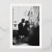 Minimalist Modern Wedding Save the Date 箔招待状 (裏面)