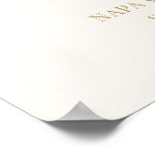 Minimalist Modern Wedding Welcome Sign ポスター (角)
