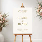 Minimalist Modern Wedding Welcome Sign ポスター