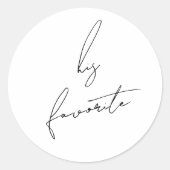 Minimalist Modern & Whimsical His Favorite ラウンドシール (正面)