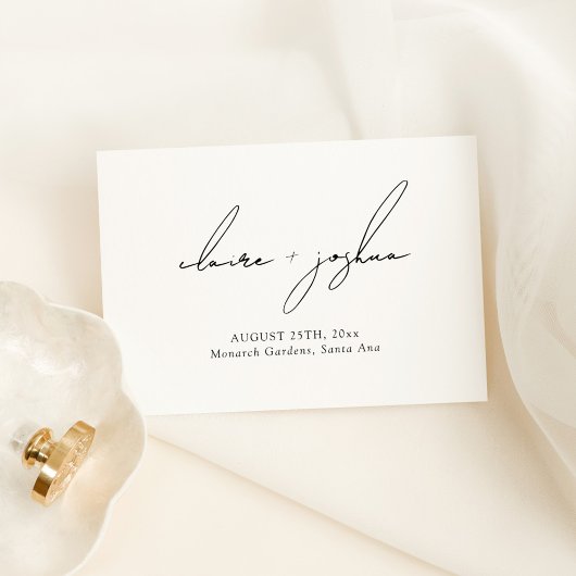 Minimalist Modern & Whimsical Script テーブルナンバー