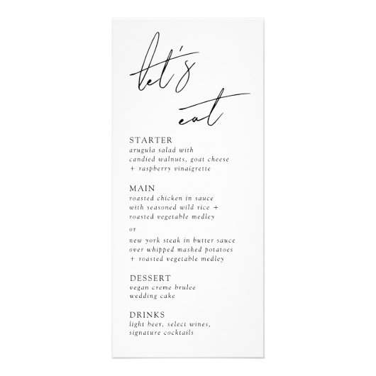 Minimalist Modern & Whimsical Script ラックカード (正面)